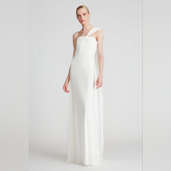 13. HALSTON BLAINE JERSEY TWIST GOWN SIZE 0 - Picture 1 of 9